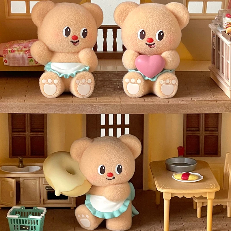 2024 Genuine Butterbear Business Day Series Blind Box Mini Flocking Figure Cokawaii Children'S Collection Toys Christmas Gift