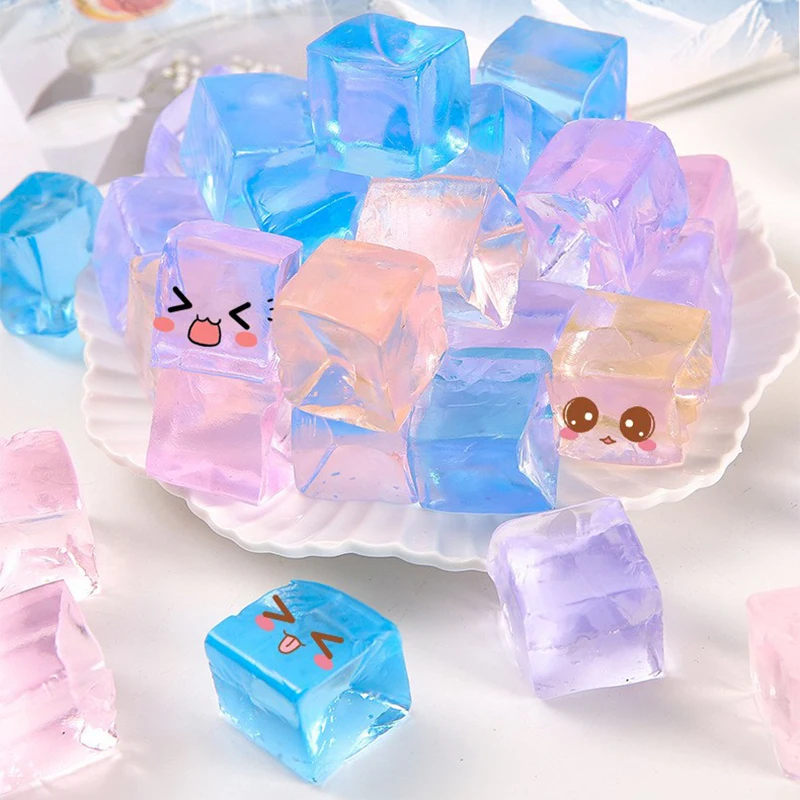 10pcs ICE CUBE Fidget ความเครียดบรรเทาบีบของเล่นเด็กผู้ใหญ่วันเกิด PARTY Favors ห้องเรียนรางวัลความดันของเล่นทน