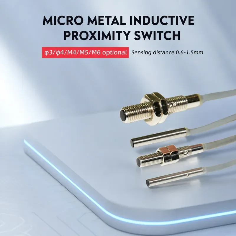 Miniature 3M 4M 5M Inductive Proximity Switch Sensor Metal Limit Cylinder Three Wire Limit Sensor