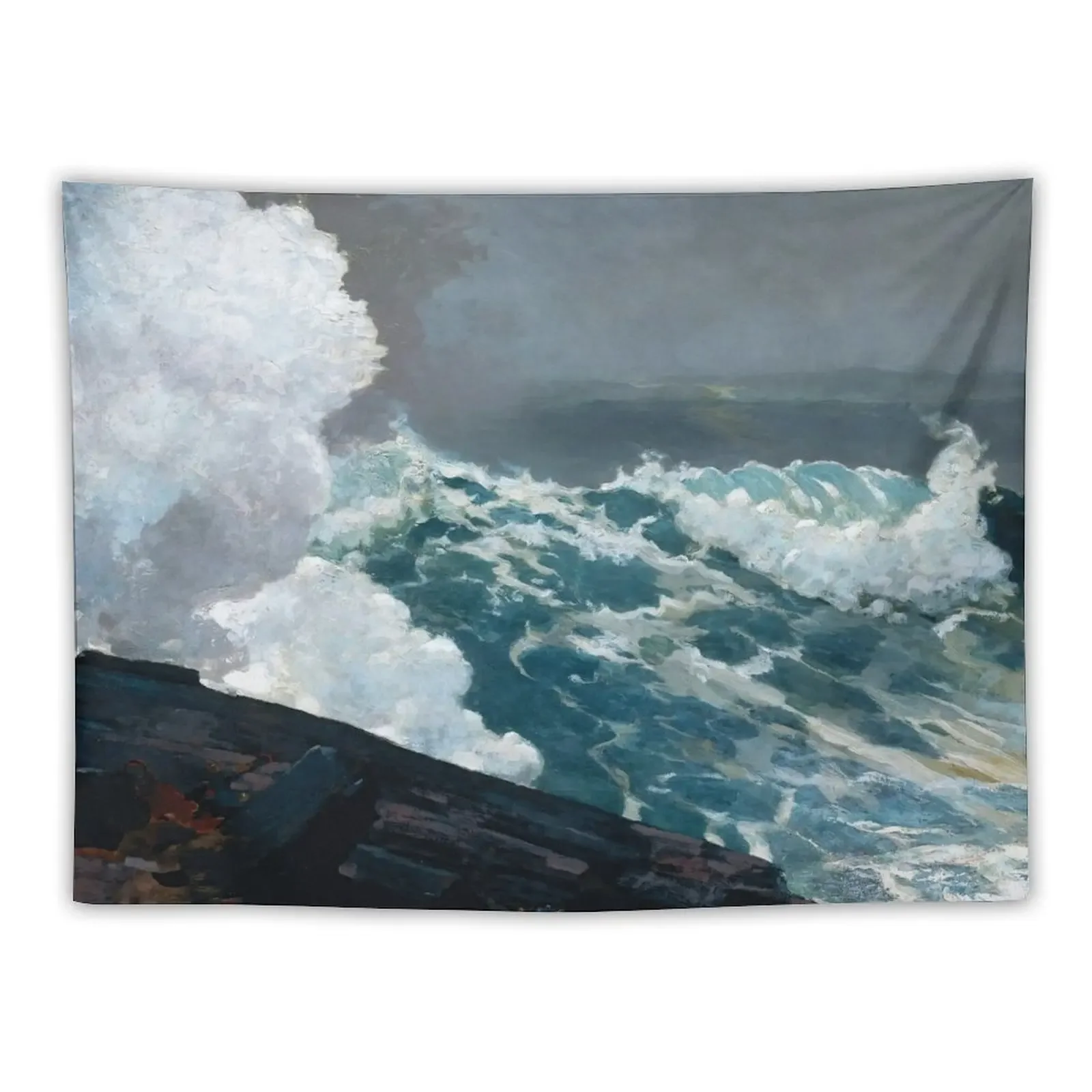 Winslow Homer - Northeaster (1895) Tapestry Decorative Paintings Wall Art Decoration Room Room Decoration Accessories Tapestry