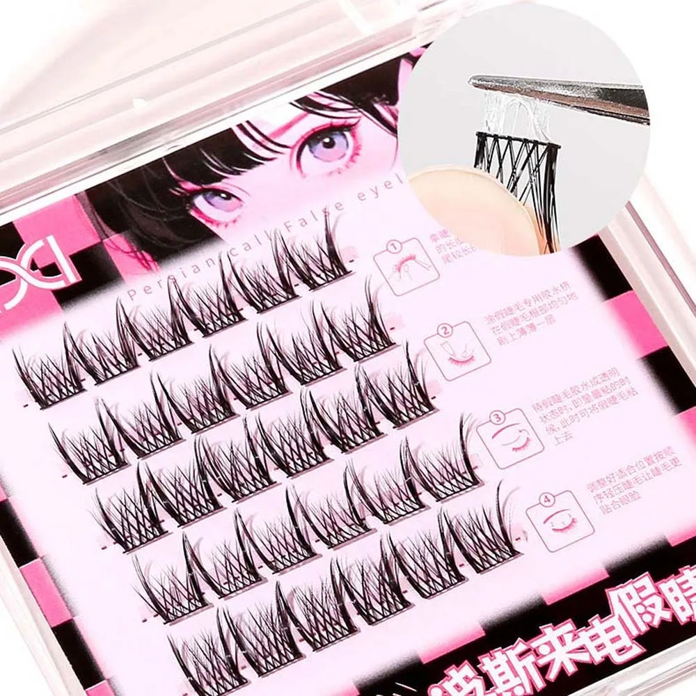 세그먼트형 L컬 인조 속눈썹 DIY 7-12mm 개별 클러스터 속눈썹 사선형 대용량 속눈썹 연장