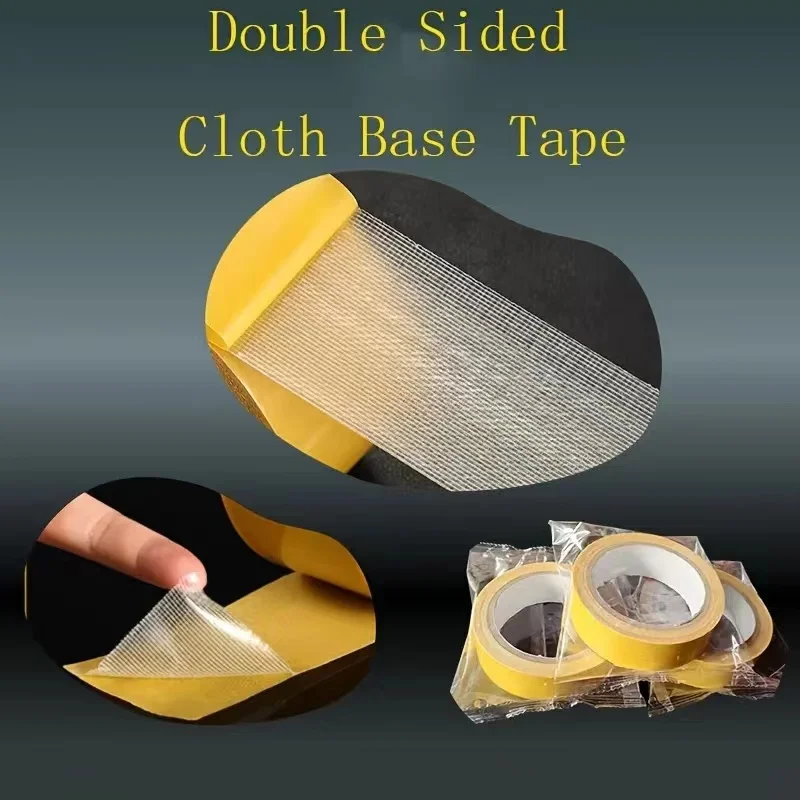 1PC Double Sided Cloth Mesh Tape Heavy Duty Translucent Waterproof Traceless Glass Grid Fiber Adhesive Tape Carpet Fixation Tape