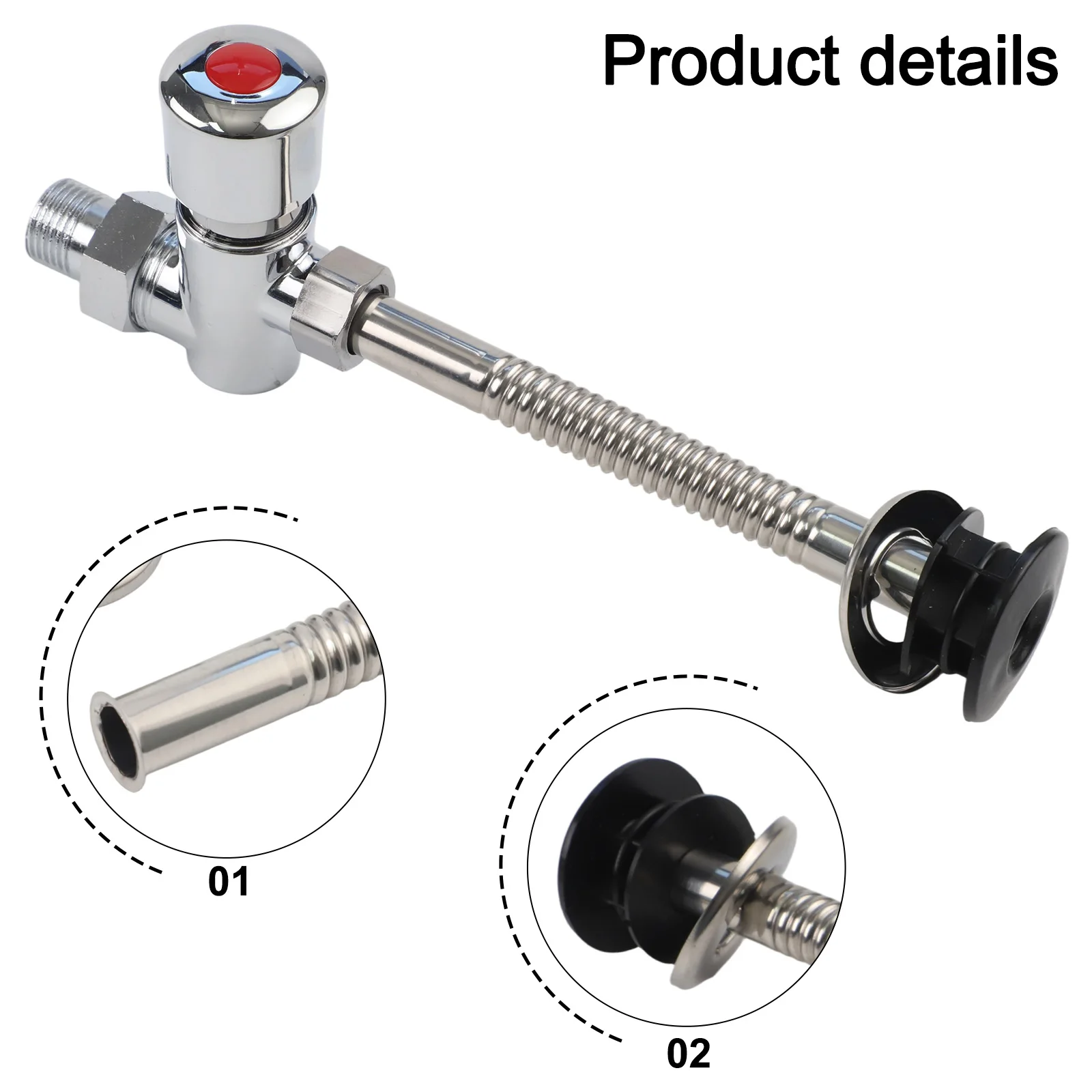 

Высококачественный смывной клапан писсуара с кнопкой, технология экономии воды, подходит для общественных ванных комнат и туалетов