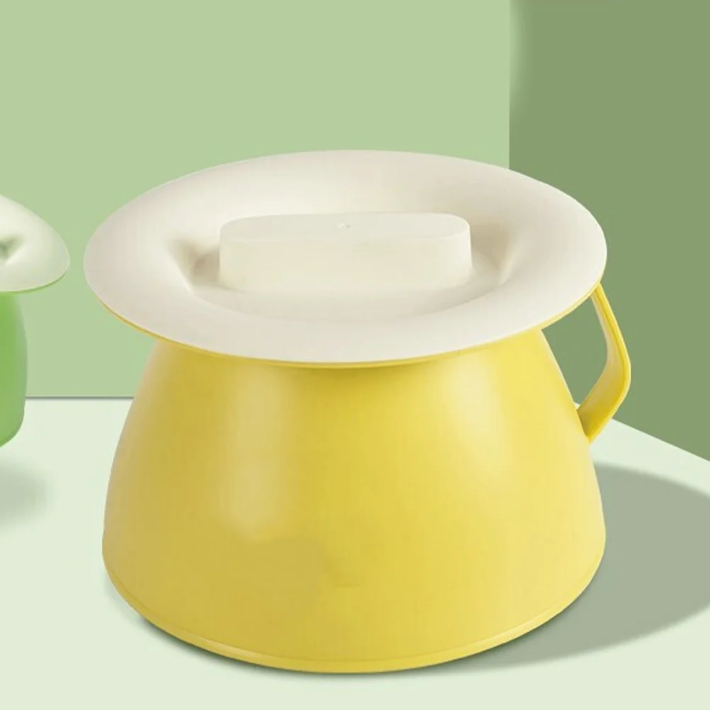 وعاء غرفة الأطفال سرير بلاستيكي سميك مع غطاء دلو البول المحمول للاستخدام المنزلي قاعدة غير قابلة للانزلاق مبصقة صحية #4