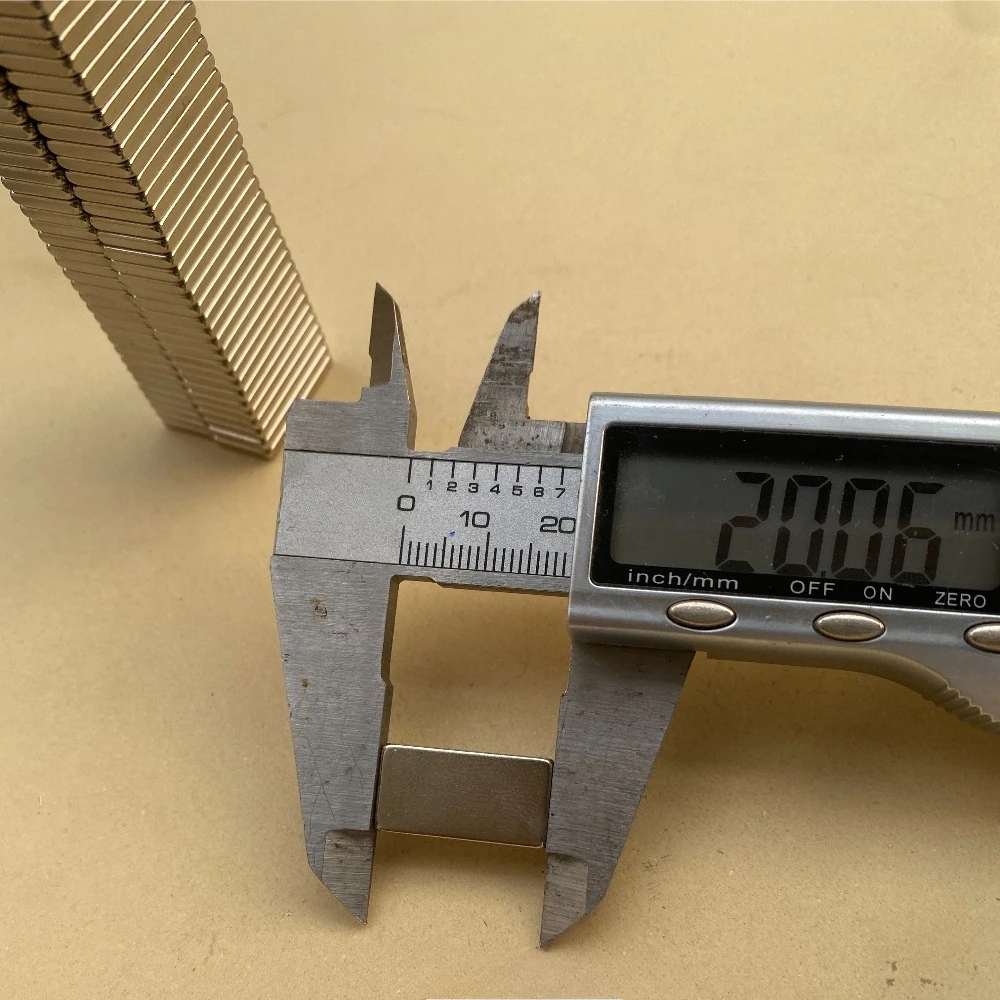 N52 20x6x2 20X10X2 Neodymium Ebike  Scooter Magnets Strong Square Bar Block Strong Magnetic Ndfeb Square Diy Motor Whiteboard