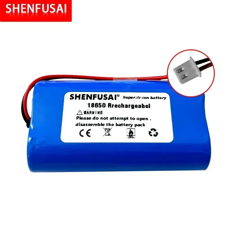 18650 rechargeable lithium battery for projectors, speakers, wireless monitoring, etc., 2S1P, XH2.54-2P plug, 7.4V, 3000mAh