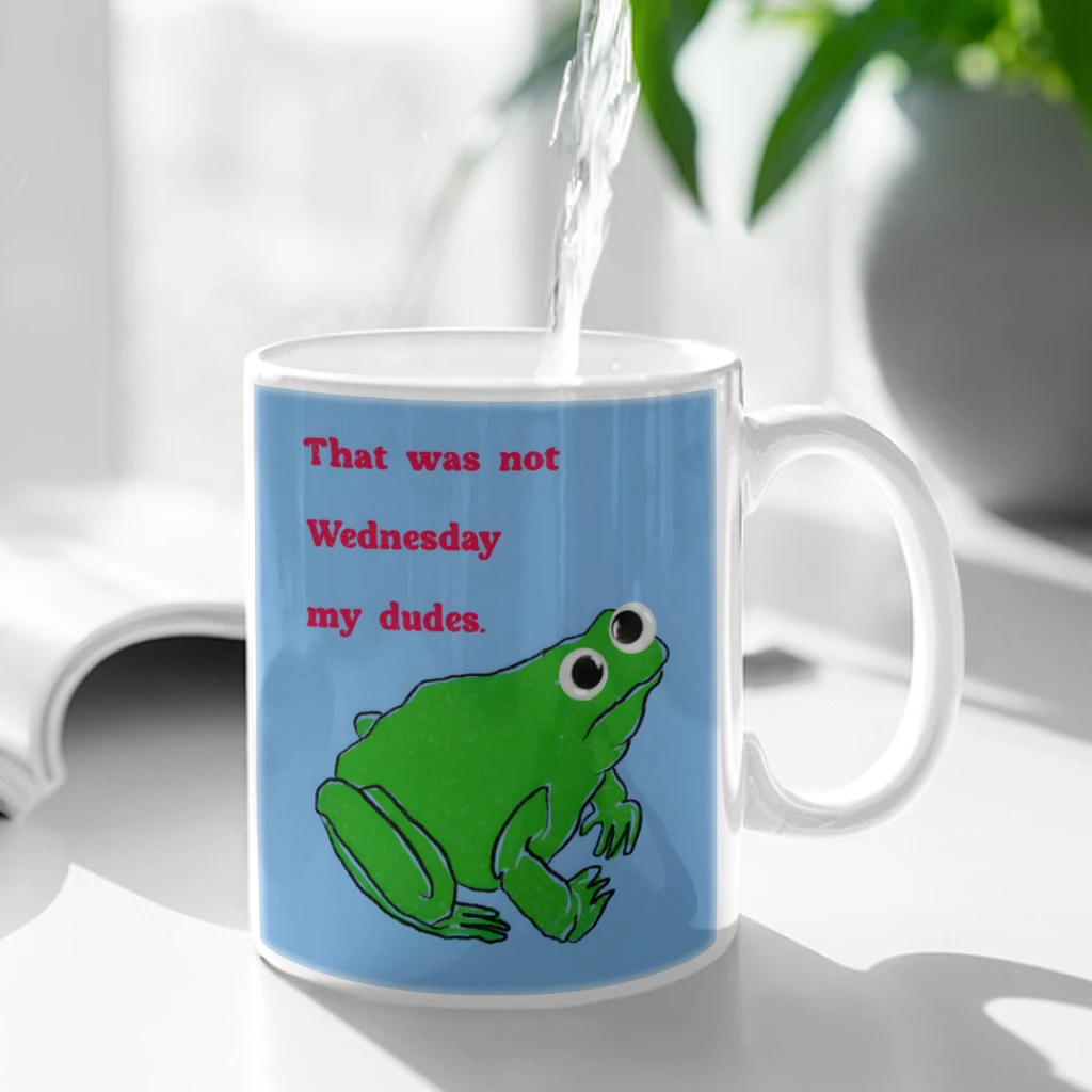 

Wednesday my dudes Ceramic Cup Coffee Oatmeal Breakfast Cup Creative Personality Mug