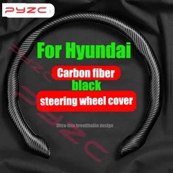 Car Suede Steering Wheel Cover Sweat-absorbin For Hyundai Elantra creta ix35 i30 I40 IX20 sanata Touring getz accent