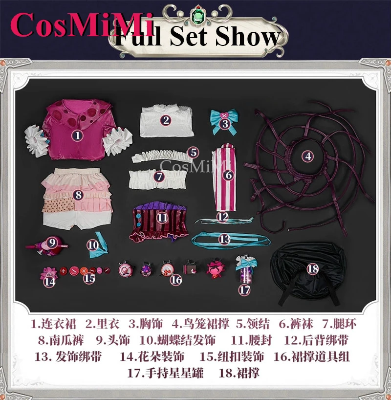 CosMiMi لعبة الهوية الخامس ويندي فورد/الرائد أزياء تنكرية ملكة جمال استراحة الشاي الزي الحلو كرنفال حفلة لعب الأدوار الملابس