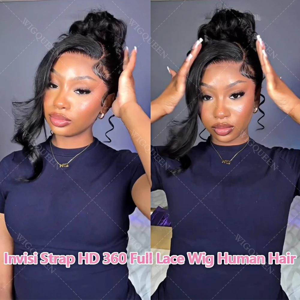 

Скрытый ремешок 360, кружевные передние бесклеевые парики, человеческие волосы, объемная волна, парик 12A, настоящий HD, невидимый цельный парик ручной работы, 5x5, парики на шнурке