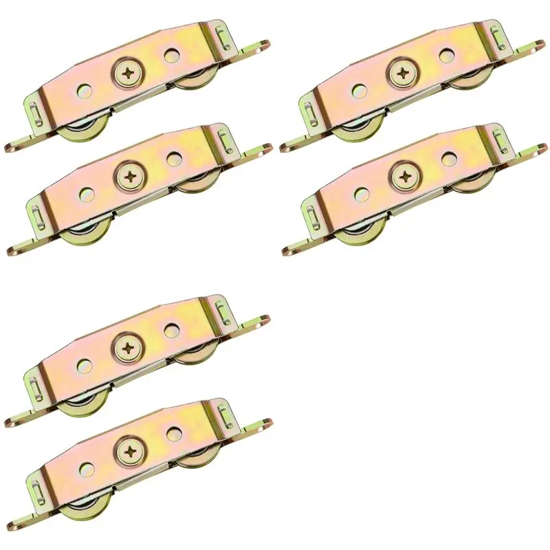 

A59Z-Heavy-Duty Sliding Door Rollers,1-1/4 Inch Steel Ball Bearing, Adjustable Sides,6Pcs Set Door Roller For Courtyard Doors