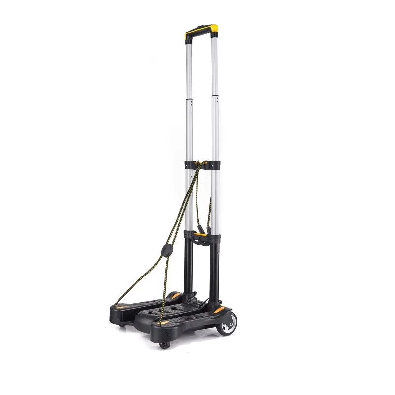 Universal wheel metal trolley, aluminum alloy tie rod trailer, folding cart portable shopping cart