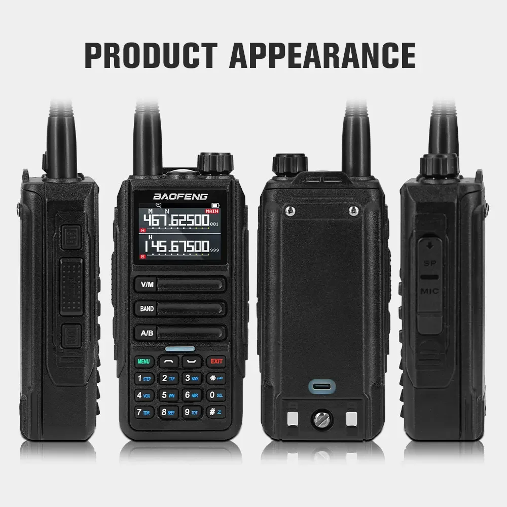 Baofeng UV-16M Walkie Talkie 50km Mulit Band AM FM Waterproof Wireless Frequency Copy VHFUHF High Power Long Range Two Way Radio