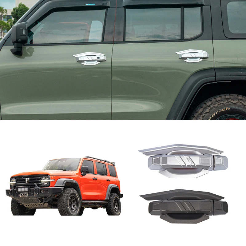 

Car Door Handle Cover Handle Bowl Protector 4pcs For GWM Tank 300 2021+ Trim Tailgate Handle Cover 2pc Exterior Car Accessories