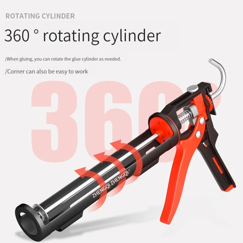 High Quality Glass Glue Gun Manual Universal 360 ° Rotatable Glue Gun Labor-saving Household Sealing Tool Structural Glue Gun
