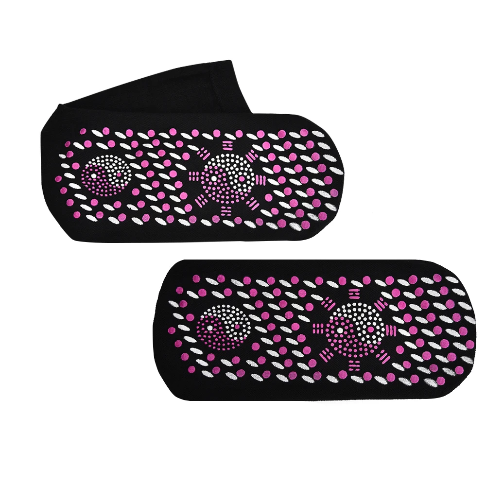 Chaussettes de Massage des pieds auto-chauffantes, 1 paire, thérapie magnétique infrarouge chaude, Anti-Fatigue, Tourmaline, relaxation, régulation