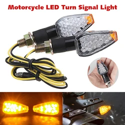 Motorcycle Turn Signals Approved E50 Mark Turn Signal Light 14LED Turn Signal Indicator Amber Light Blinker 12V/24V M10 E-mark