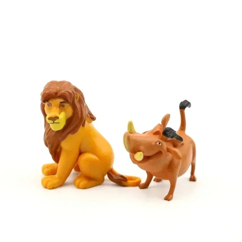 12 unids/lote Rey León Simba Mufasa Kiara Pumba Timon Rafiki figuras de PVC estatua muñecas juguete de modelos coleccionables niños regalo de bebé