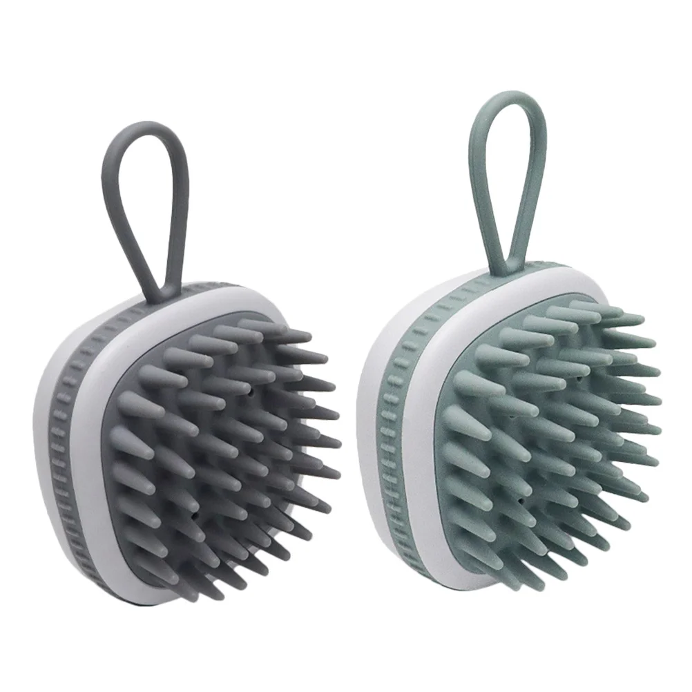 

2pcs Silicone Scalp Massager Brush Hair Shampoo Scrubber For Dandruff Removal Scalp Cleaning Anti-Slip Shower Hair Care Tool