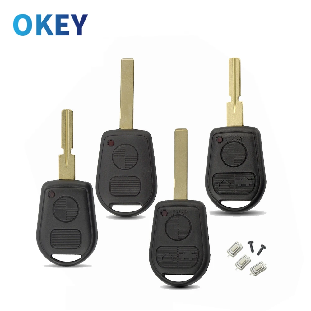 

Okey Remote Car Key Shell Replacement For BMW E31 E32 E34 E36 E38 E39 E46 Z3 Fob Uncut Cover Case Fob 2/3 Buttton HU58/HU92