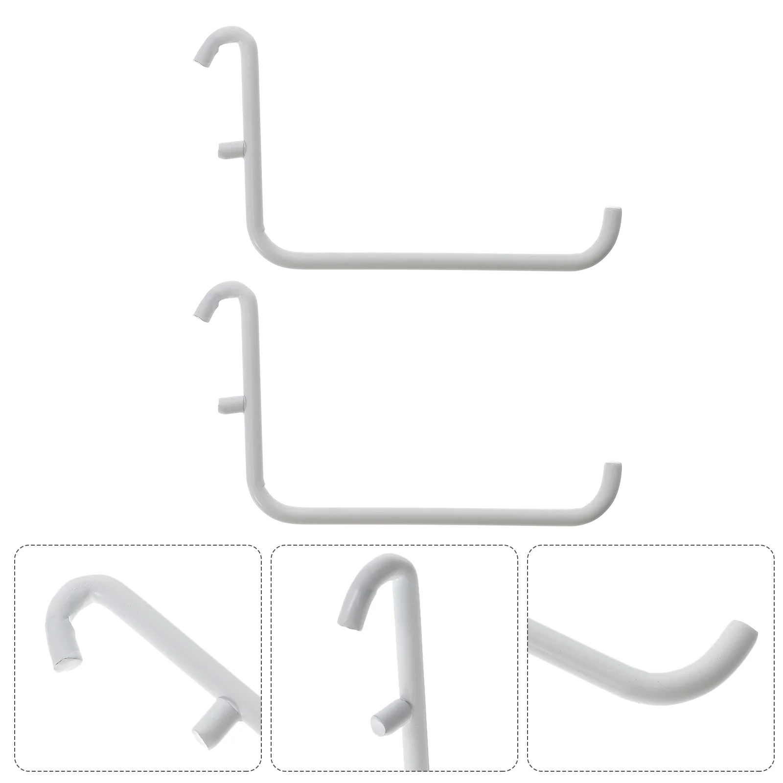2 Pcs Perfboard Brackets Display Shelf Hook Desktop Stand Shop Commodity Heavy Duty Hooks Pegboard Hanger Metal