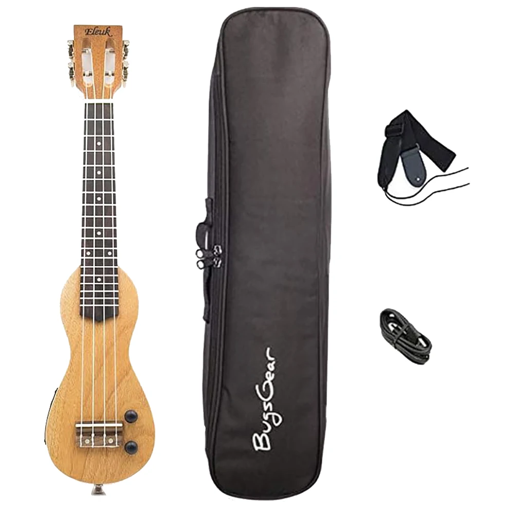 

Electric Ukulele Portable Travel Concert Size Solid Wood Ukulele With Bluetooth Function Can Play Silent Practice Without Noise