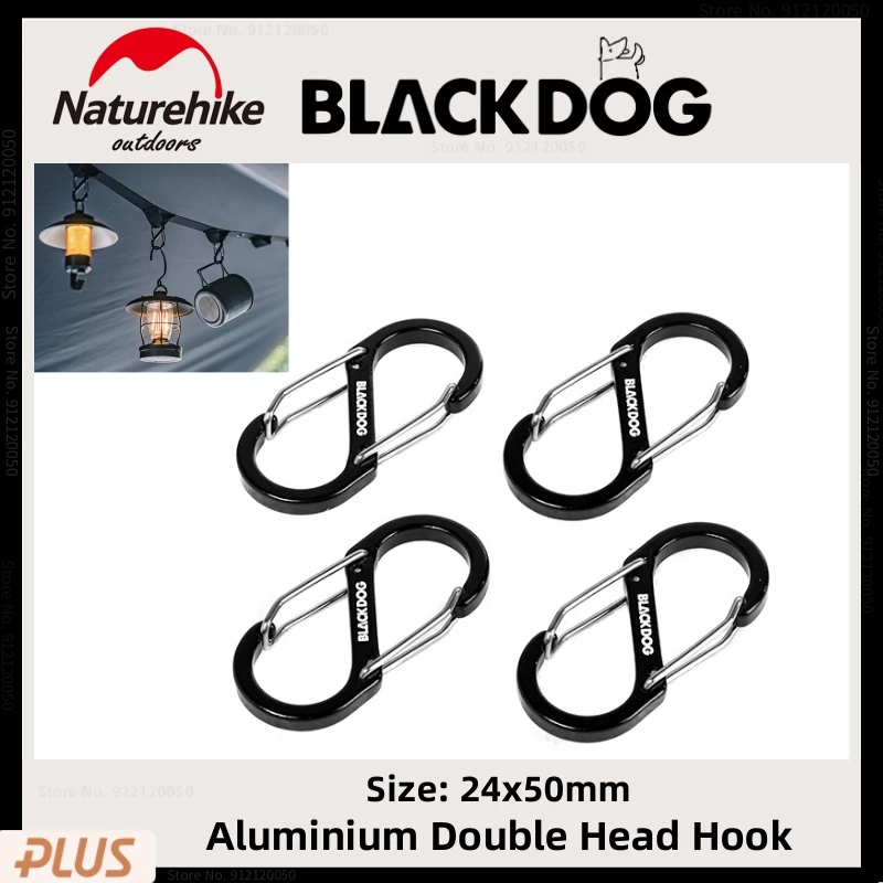 Naturehike-Blackdog Gancio a S in alluminio 8pcs Gancio multifunzionale per esterni  Portachiavi antifurto  Zaino da campeggio fibbia  Fibbia dello strumento