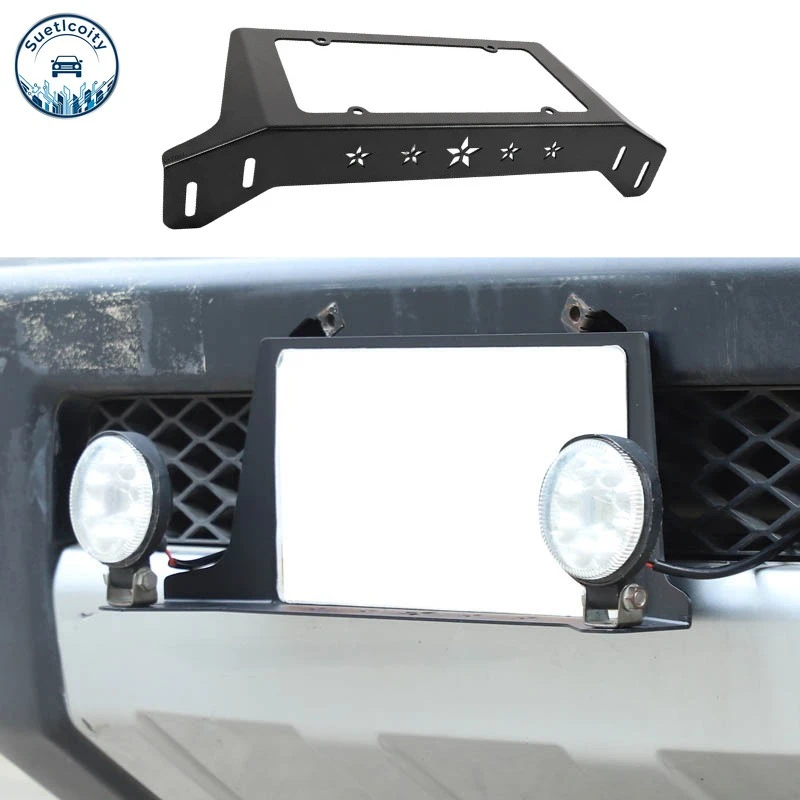 Exterior Car Accessories For Toyota FJ Cruiser 2007-21 Aluminum Alloy Front Rear Bumper License Plate Bracket Holder US Version