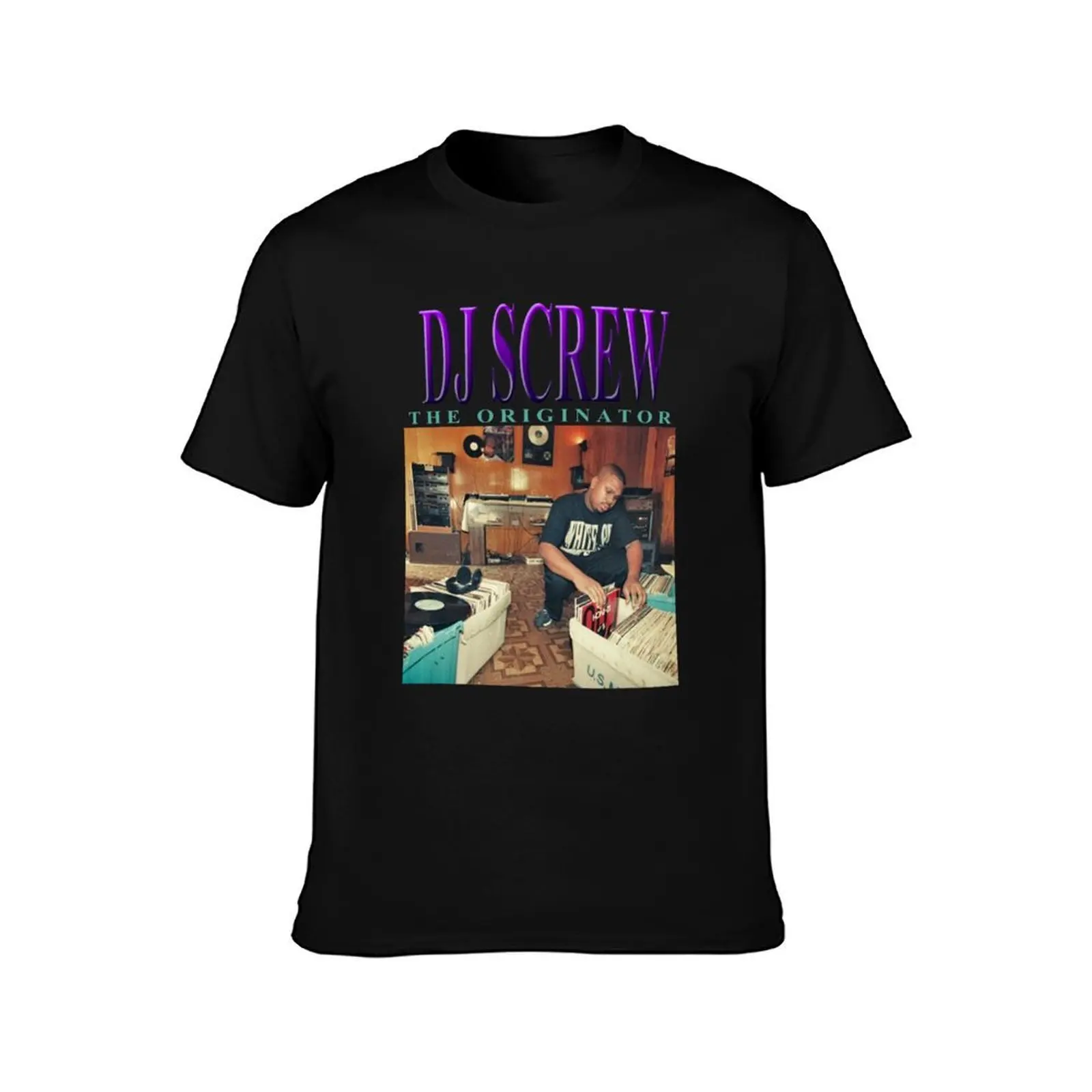DJ SCREW // THE ORIGINATOR // R.I.P. // 90S VINTAGE INSPIRED DESIGN T-Shirt Large Size Loose Casual Tee