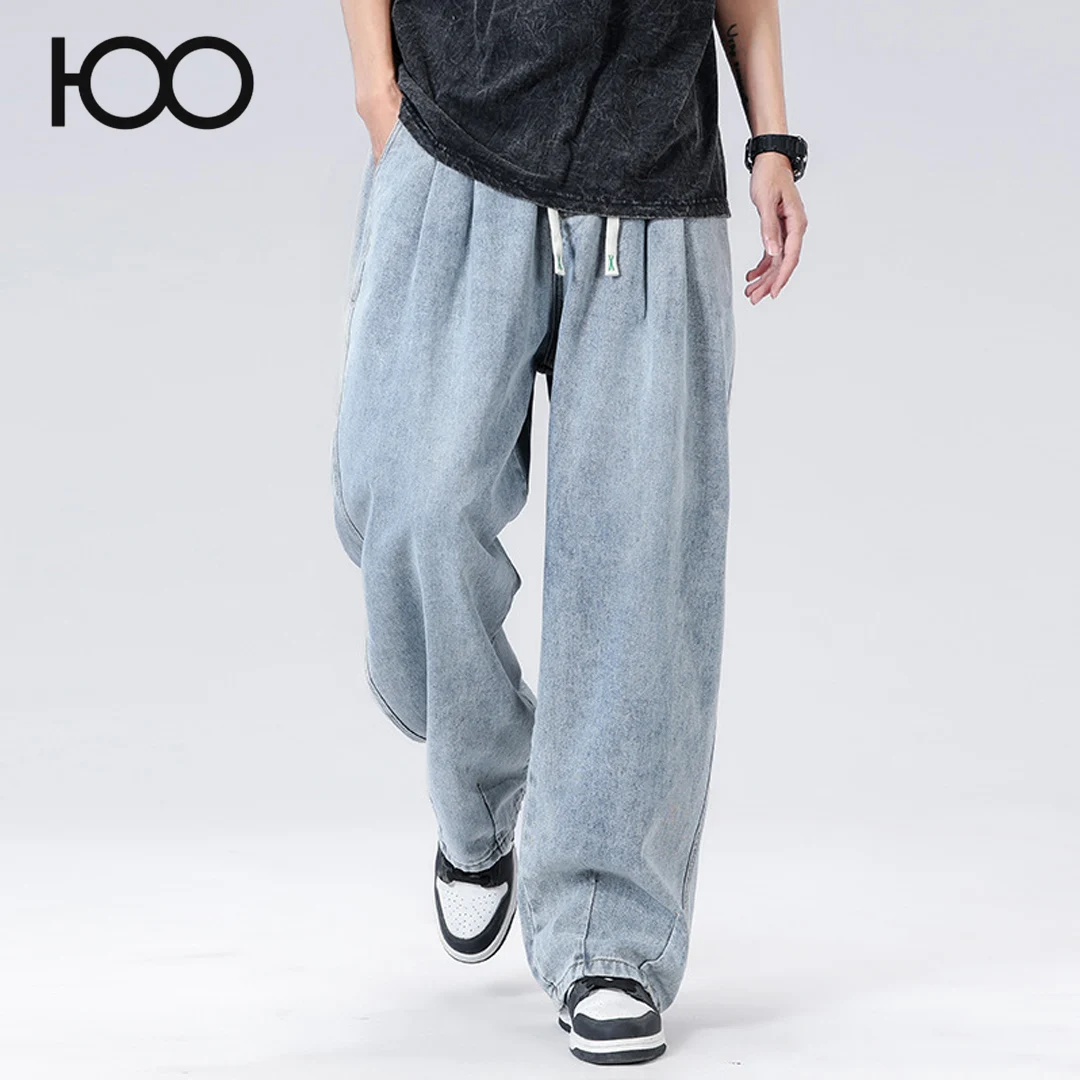 YT2504  100 charareiharper Men's jeans casual wide-leg loose-fitting fashionable brand Harun pants casual jeans for men summer