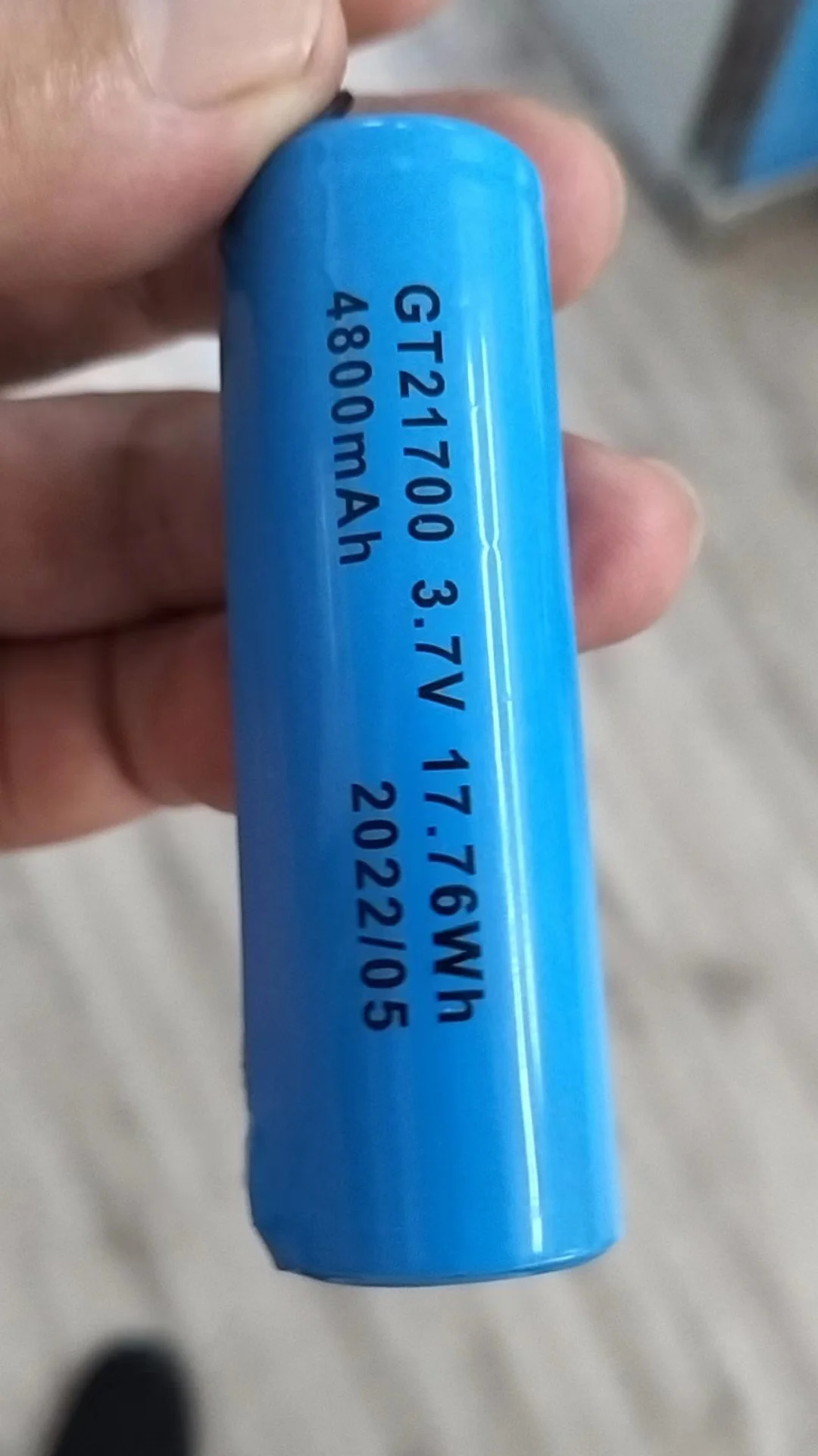 buy more will cheap Brand new genuine 3.7V polymer lithium rechargeable battery 21700 4800mAh flashlight equipment flat head