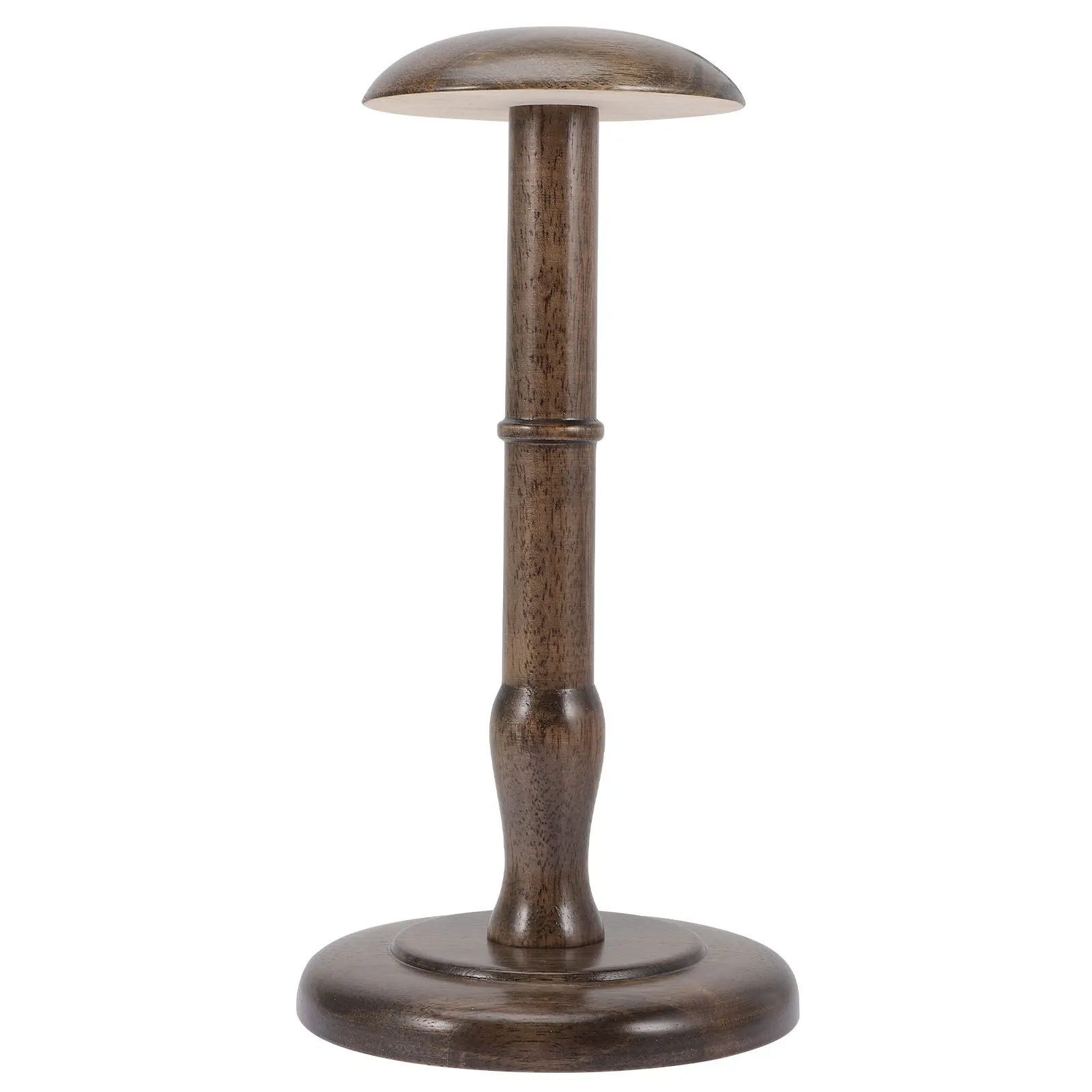 

Hat Rack Solid Wood Vintage Dome Shaped Display Stand for Caps Storage Hat Exhibit Racks Breathable Home Use
