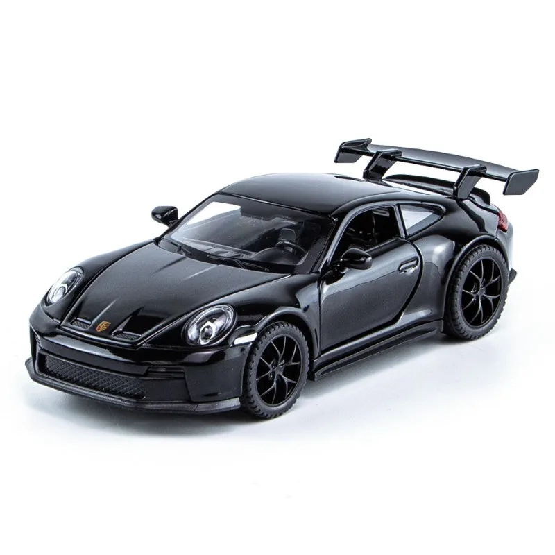 Diecast Alloy 1:32 Scale 911 GT3 Supercar Model Simualtion Metal Toy Car Sound And Light Boy Kids Toy Collectible Gift Voiture