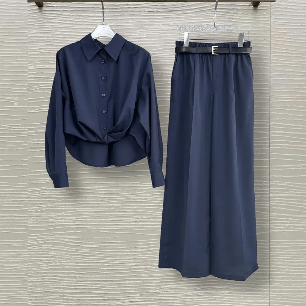 

High-quality 2026 new women's elegant shirt and pants set, a comfortable and fashionable office outfit xy26421154