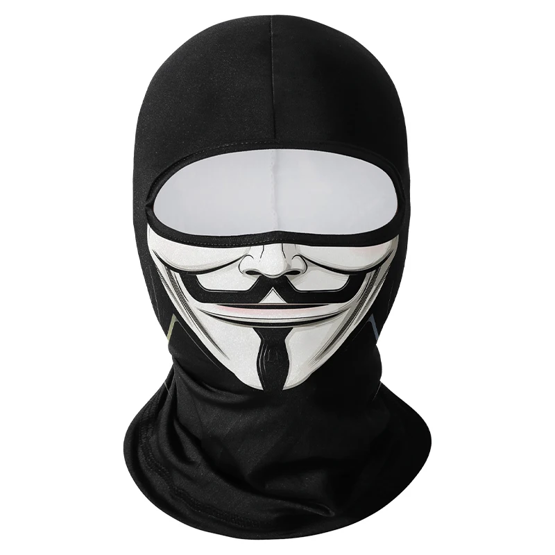 Fahrradmaske, Totenkopf, schnell trocknend, Sonnenschutz, Sturmhaube, Herren-Motorrad-elastischer Helm, gefüttert, Geist, volles Gesicht, winddichte Kopfbedeckung