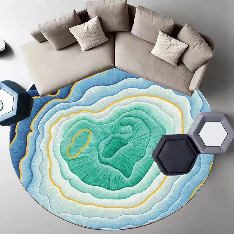 

Круглый ковер — черно-белый коврик для отеля и спальни, прочный напольный коврик для современного домашнего декора