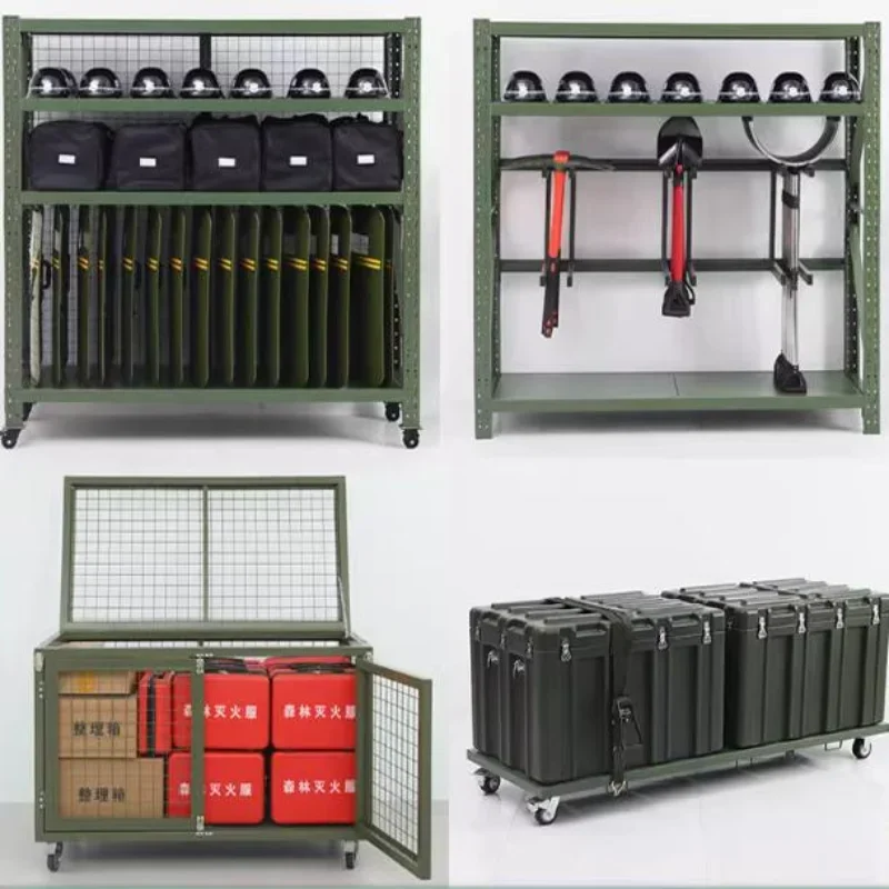 Storage Riot Shield Rack Equipment Shelf Helmet Equipment Rack Combat Readiness Material Storage Rack Heavy Shelf
