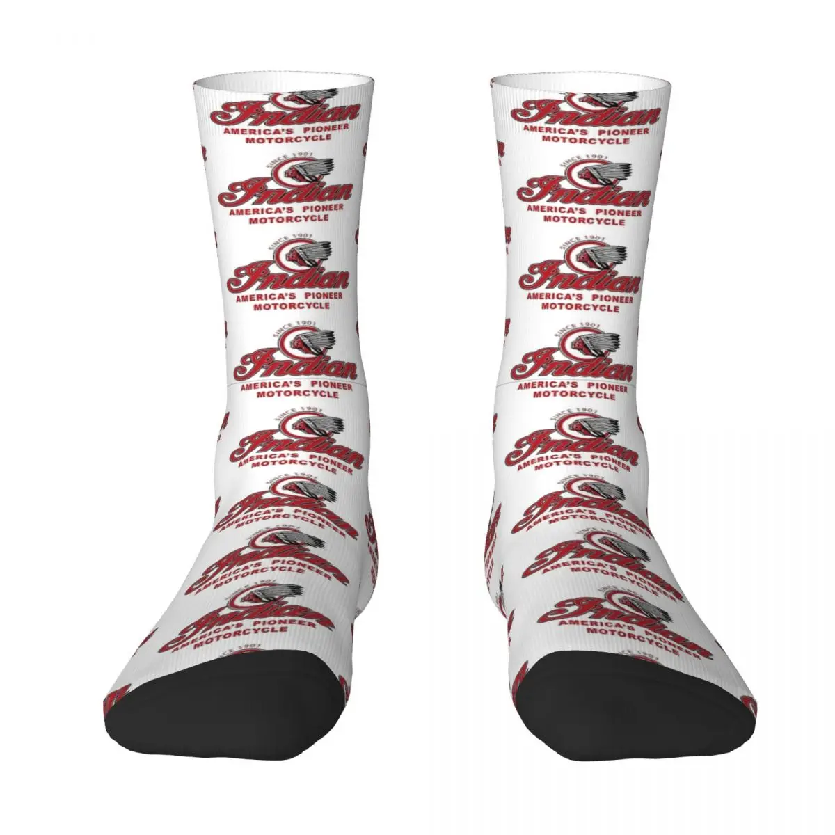 Motorcycles Logo Stockings Men's Indian Socks Breathable Leisure Socks Spring Outdoor Anti Skid Pattern Socks Gift