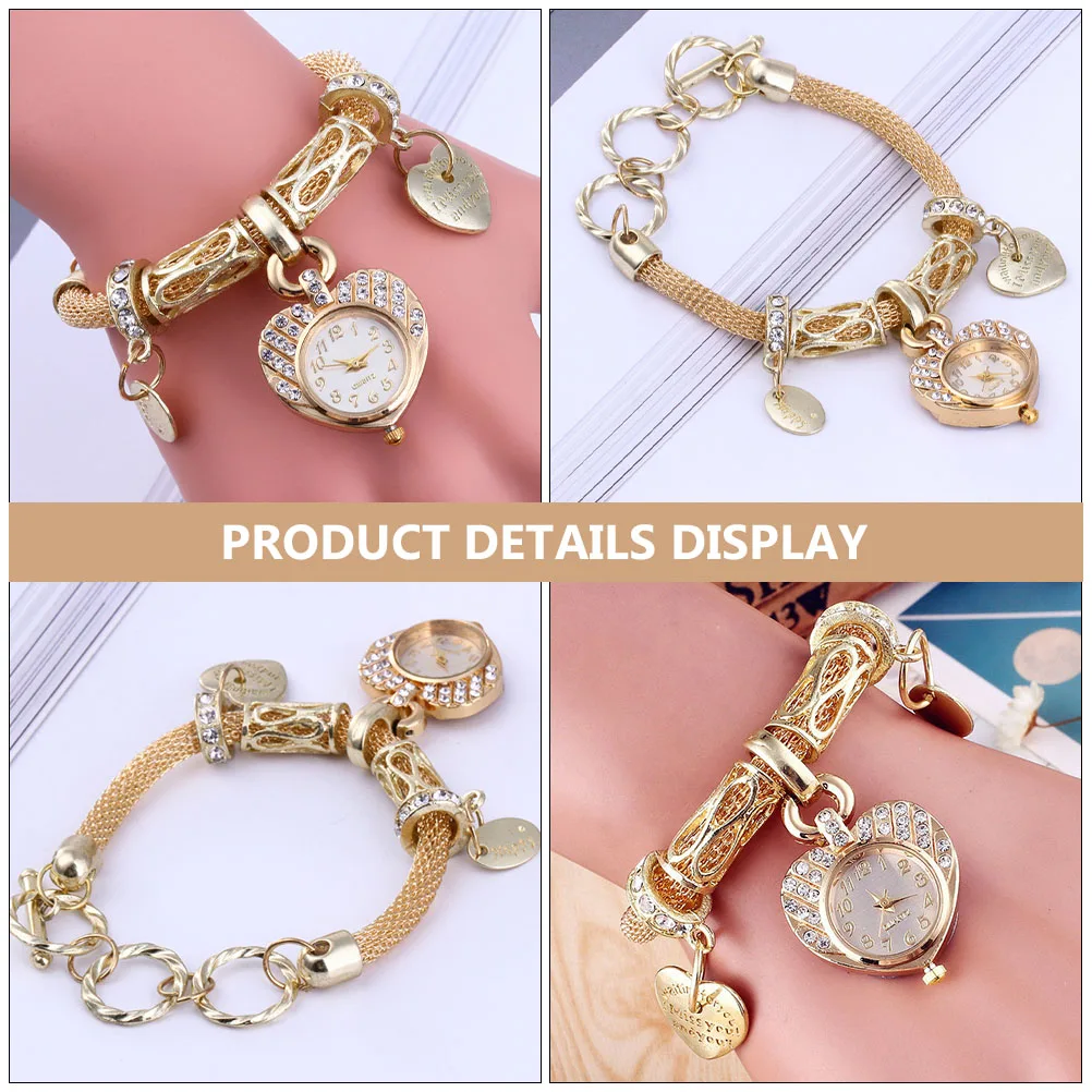 

Women's Bracelets Ladies Watch Watches for Wrist Decorate Charm Golden Cute Fancy Miss