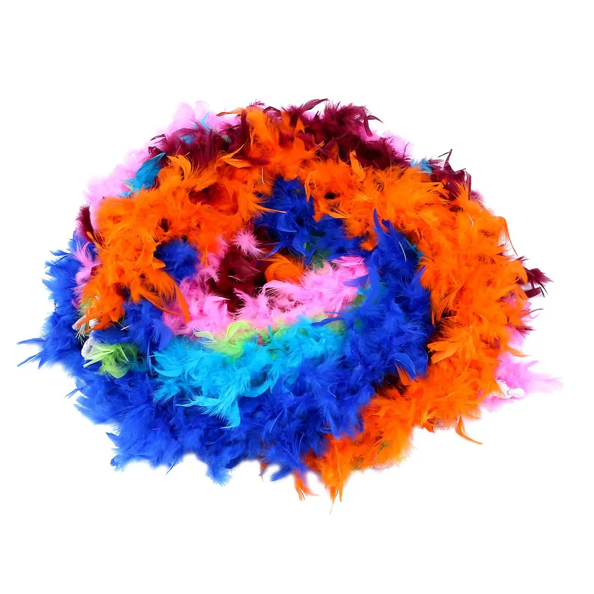 

6 PCs 40g Colorful Boas DIY Material Fringe Trim for Crafts Party Bulk Favor Supplies (Mixed Color)