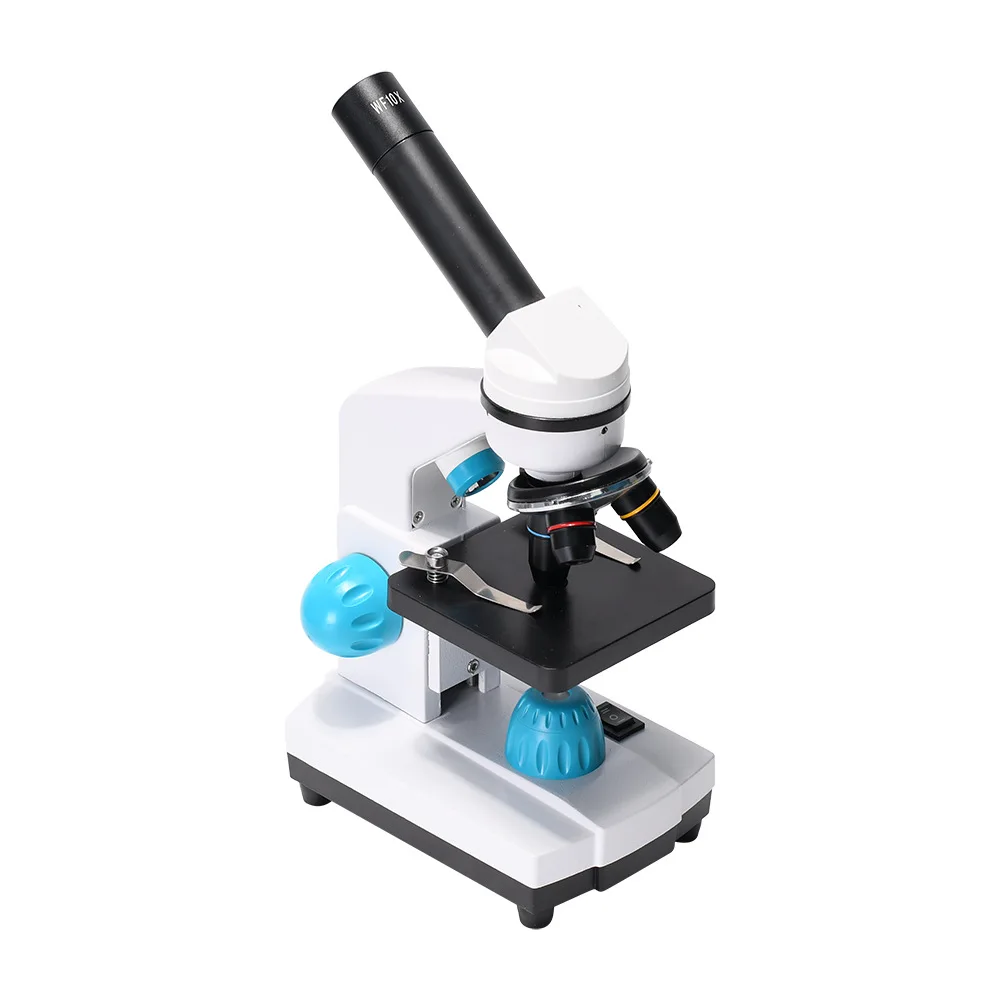 40X-1200X Monocular Biological Microscope Student Education Experimental Microscope Mechanical Stage
