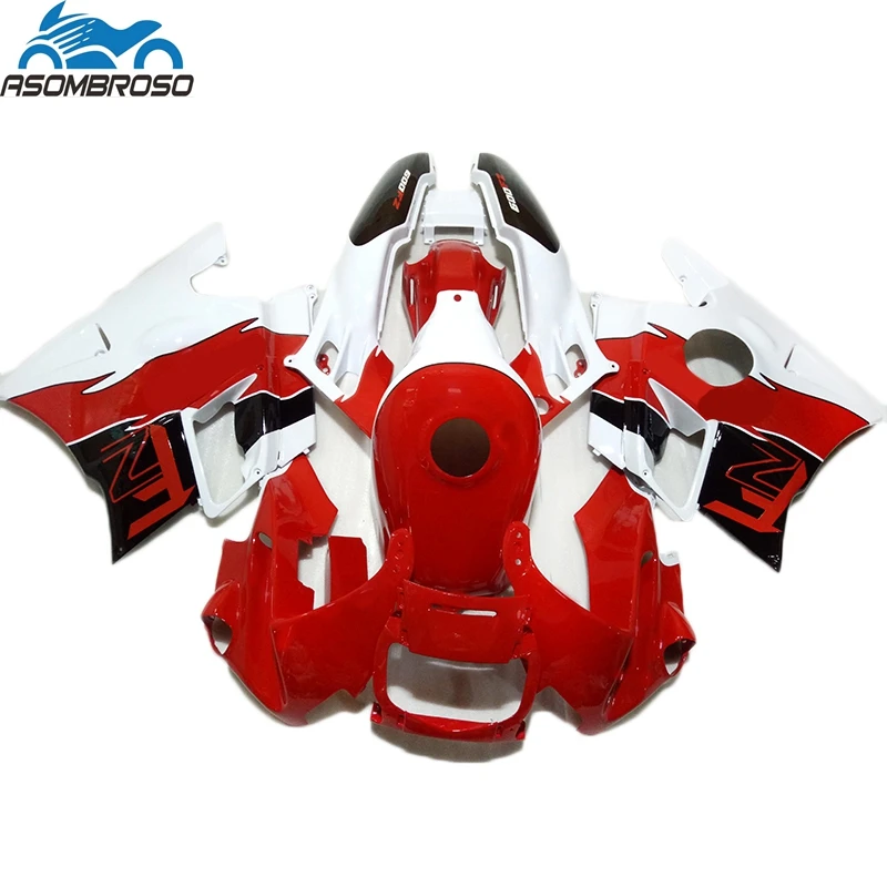 

Premium Plastic fairings Fit For Honda CBR600 F2 1991 1992 1993 1994 Customizable Fairing Kit cbr 600 91 92 93 94 Red White SZ67