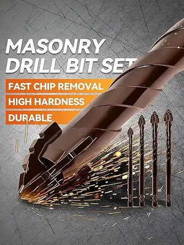 10/7PCS Serrated Drill Bits Set High Strength Special Serrated Twist Bits 3-12mm For Concrete/Tile/Glass Drilling Tools Set