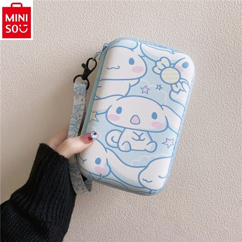 MINISO Olá Kitty Jade Guigou Impresso Correia De Pulso Earbuds com Armazenamento Chave, Anti Gota e Anti Perda Bolsa Do Estudante