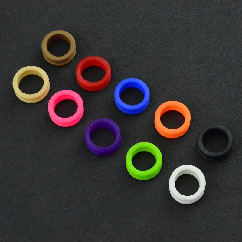 10 Pieces Salon Soft Silica Gel Hair Scissors Silicone Finger Ring Scissors Inserts Groomer Accessories Handle Ring Barber Shear