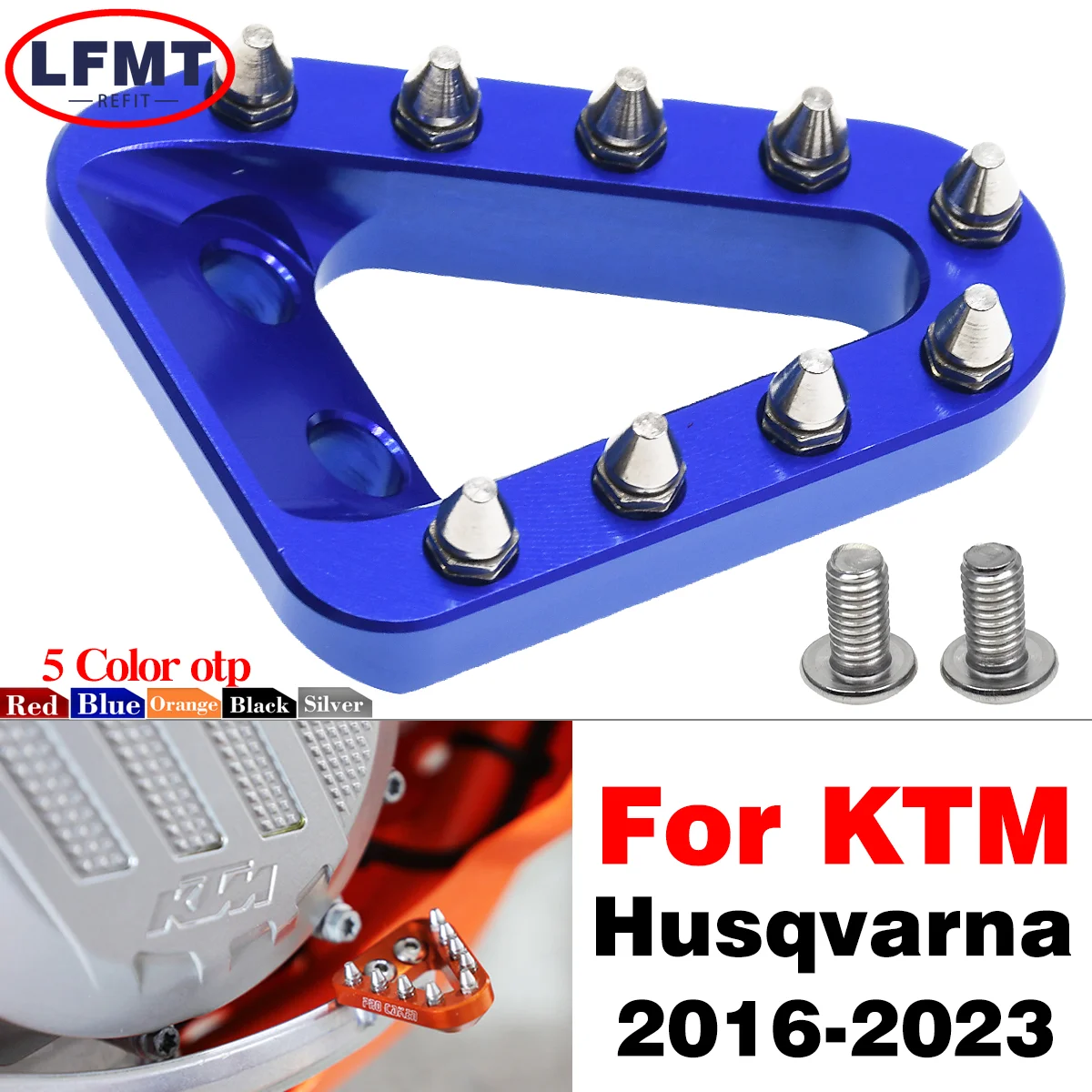 For KTM EXC EXCF SX SXF XC XCF XCW For Husqvarna FC TC TE FE TX 125cc-500cc Motorcycle CNC Rear Brake Pedal Step Plate 2008-2023