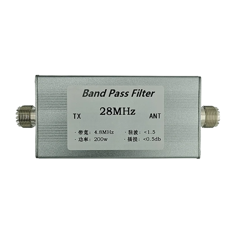 

Shortwave 28MHz High Isolation Bandpass Filter M Female Narrowband BPF 10m Band