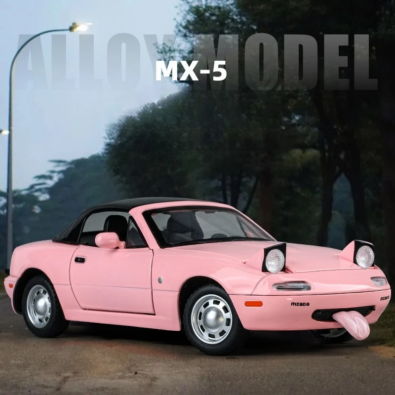 

Модель автомобиля MX-5 из сплава, масштаб 1:24, коллекционная, литая, игрушка, подарок для детей