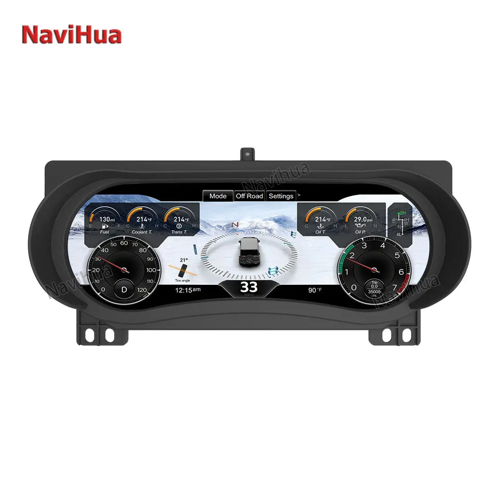 NaviHua New Arrival For Jeep Wrangler JL 2018 2023 Car Digital Cluster LCD Dashboard Auto Speedometer Virtual Cockpit Upgrade