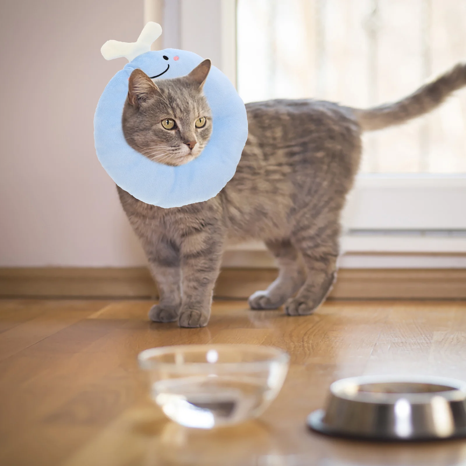 

Adjustable Cat After Surgery Collar Cartoon Recovery Cone Anti-Scratch for Wound Care Pet Recovery Cone Cat Surgery Collar